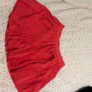 lululemon athletica Red Pleated Circle Skirt